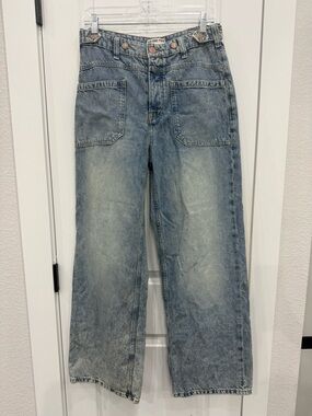 We The Free Light Blue Denim Jeans - Washed Blue